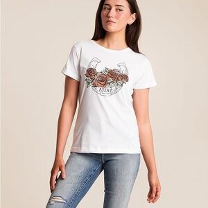 ARIAT VINTAGE HORSESHOE & ROSES GRAPHIC T-SHIRT